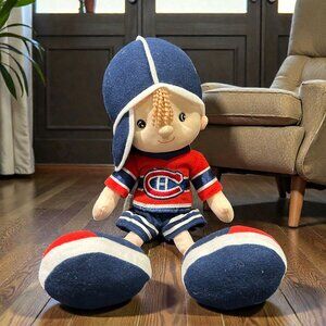 Vintage Montreal Canadiens Soft Doll, NHL Licensed Plush Toy